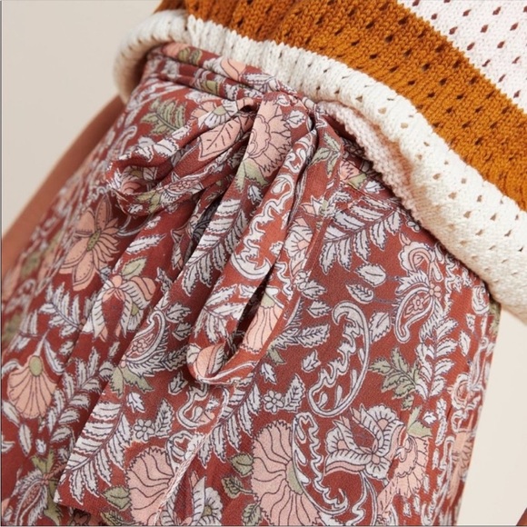Anthropologie Luca Floral Mini Wrap Skirt NWT Size Small Petite SP - Picture 2 of 6